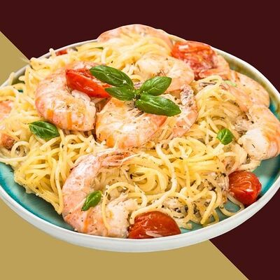 Феттуччине с креветками в Шаурмист по цене 750 ₽