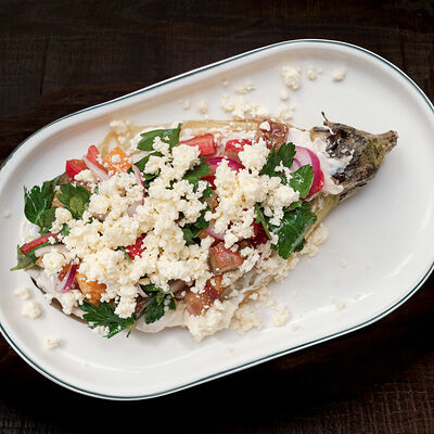 Баклажан, тахини, брынза в Dacha restaurant по цене 790 ₽