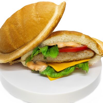 Бургер НЛО с куриной котлетой в Fried Chicken по цене 420 ₽