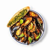 Мидии в соусе арабьята в Моллюска Море