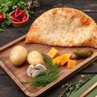 Чебурек с картошкой, сыром и грибамив Ели-наелись