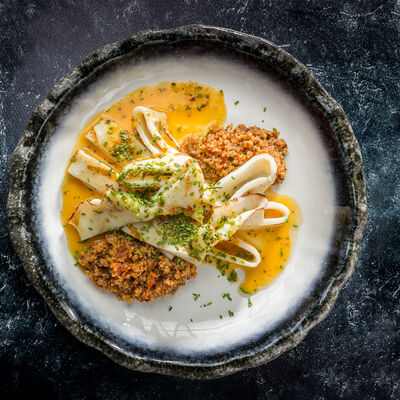 Северные кальмары с киноа в Ваще Огонь по цене 590