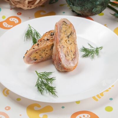 Рулет куриный с сыром и зеленью в Баракат по цене 199 ₽