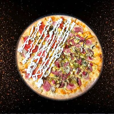 Пицца Карбонара и Мясная в Пицца Мафия по цене 1100 ₽