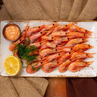 Креветки отварные в Усадьба Банная по цене 1400 ₽