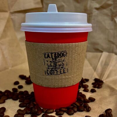 Кофе Флэт Терьер Уайт (флэт уайт) в Cat & Dog Coffee по цене 190 ₽