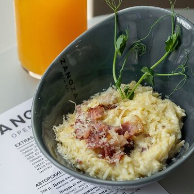 Паста Орзо с беконом в Zanoza Open Bar по цене 830 ₽