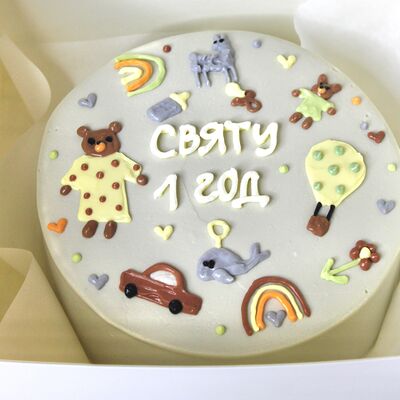 Бенто-торт На 1 год в Кондитерский дом Медовый по цене 2150 ₽