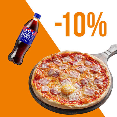 Карбонара и Evervess-кола в Перчини по цене 850 ₽