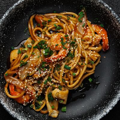 Вок Морепродукты в Umami Ramen Club по цене 825 ₽