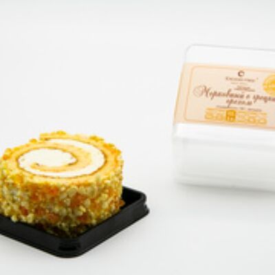 Торт-рулет Морковный с грецким орехом в Ничего лишнего по цене 315 ₽