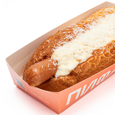 Хот дог Карбонара в Пифагор по цене 349 ₽