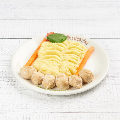 Фрикадельками из индейки с пюре в АндерСон по цене 360 ₽