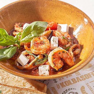 Каридос Гювеч с морепродуктами и багетом в Колбасофф по цене 990