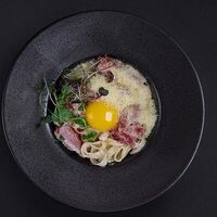 Карбонара с беконом и сливками в Roof Panorama Cafe
