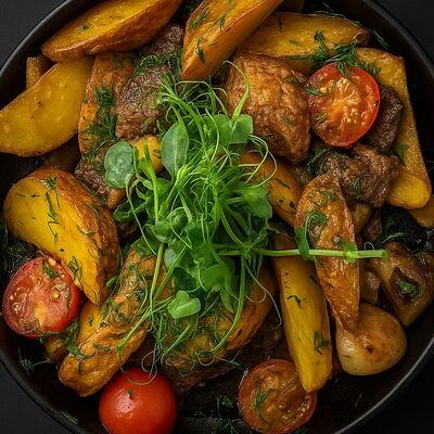 Телятина с грибами в Ческыт по цене 549 ₽