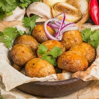 Шашлык из шампиньонов в Мушмула