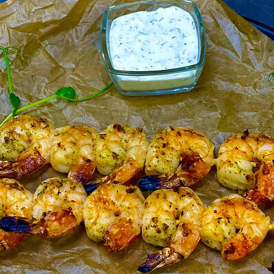 Креветки на гриле с соусом тартар в Марбелья по цене 1350 ₽