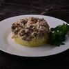 Бефстроганов с пюре в Оливье по цене 750