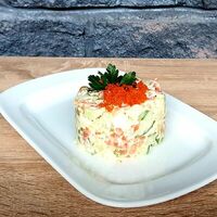 Салат Оливье с лососем в LOGINOV