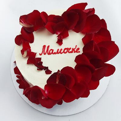 Торт с лепестками роз мамочке в Ваш торт по цене 3900 ₽