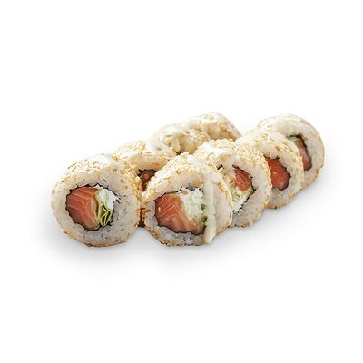Ролл Лосось с шисо соусом в Румянцев по цене 469 ₽