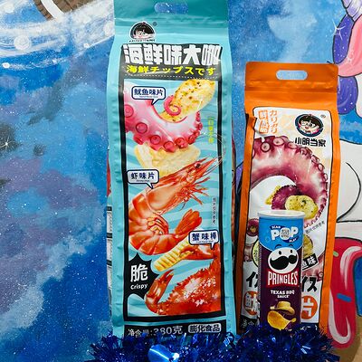 Чипсы Dangjia Дандзя Микс со вкусом кальмара, креветки и краба в TomskGum - вкусы других стран по цене 699 ₽