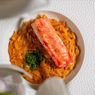 Орзо с крабом в Omela по цене 2740 ₽