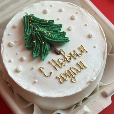Бенто-торт С Новым годом 1 елочка в The.cakes_spb по цене 1900 ₽