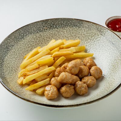 Фрикадельки с картофелем фри в Jack London по цене 520 ₽