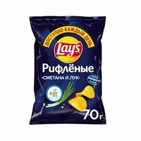 Чипсы Lay's рифленые Сметана и лук в КофеНямия