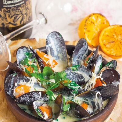 Мидии в соусе чкмерули в Мушмула по цене 359