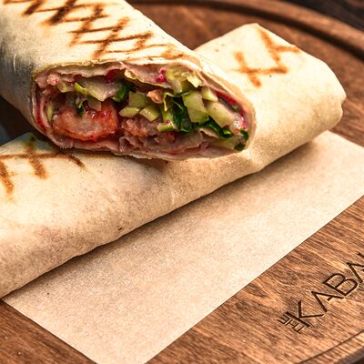 Шаурма с крабом от шефа в The Kabak по цене 1160 ₽