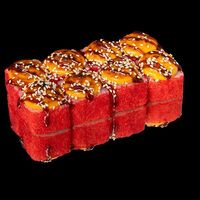 Запеченная Калифорния спайси с креветкой в Жиглафф еда