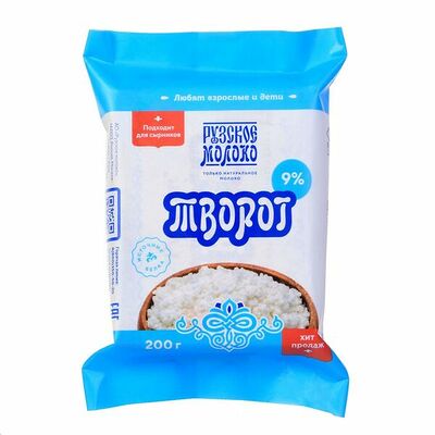 Творог Рузское молоко 9% бзмж в Азбука Вкуса Экспресс Меню по цене 153 ₽
