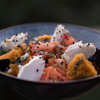 Теплый салат с баклажанами в Истории со вкусом