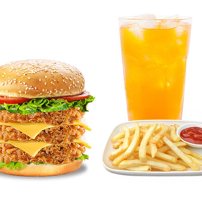 VIP Чикен филе бургер + фри + напиток на выбор 0,5 в PizzBurg по цене 4200 ₸