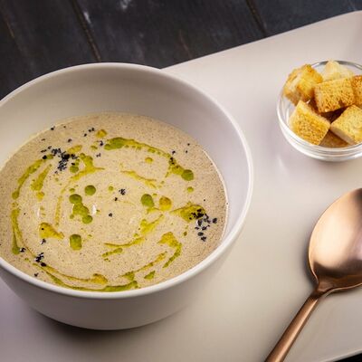 Грибной крем суп в Babbo family cafe по цене 540 ₽