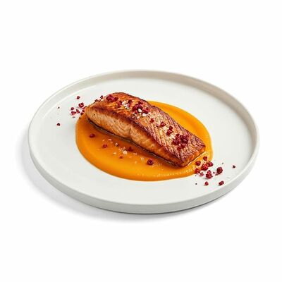 Лосось с морковной эмульсией в DoBro Coffee по цене 990 ₽