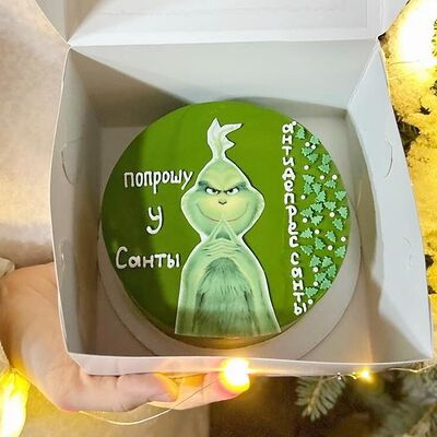 Новогодний бенто-торт Попрошу у Санты антидепрессанты на Новый год в Cosmo Сakery по цене 2300 ₽