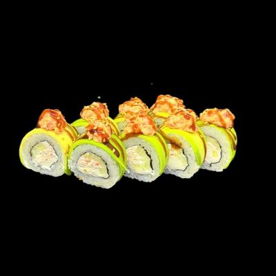 Фреш Ролл с авакадо, крабом и креветкой спайси в Go Суши & Гирос по цене 770 ₽