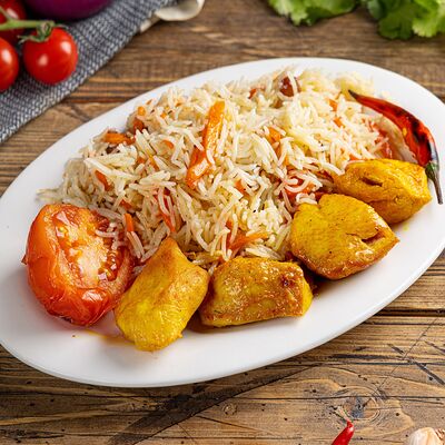 Чикен-кебаб с рисом в Чайхана афган кебаб по цене 770 ₽