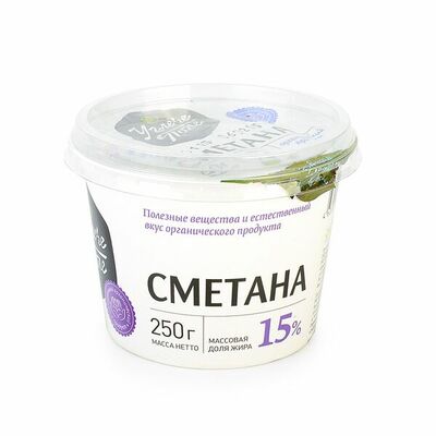 Сметана органическая 15%, Углече Поле, Ярославская область, Бзмж в Азбука Вкуса Экспресс Меню по цене 137 ₽
