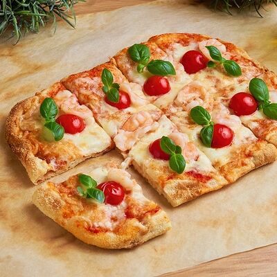 Пицца Маргарита с креветкамив De Paris БИСТРО по цене 1270 ₽