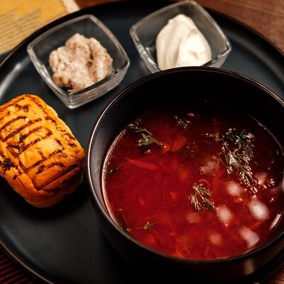 Борщ в Ребра по цене 400 ₽