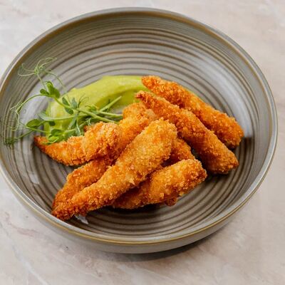 Креветки темпура с соусом Васаби в Лебовски Пицца и Боулинг по цене 700 ₽