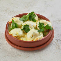 Шампиньоны, запеченные под сыром сулугуни в Ели-Пили