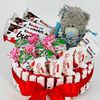 Сладкий подарок из киндер шоколада с мягкой игрушкойв Дарите красиво по цене 6599