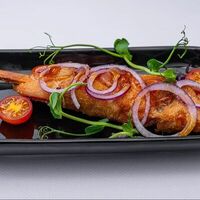 Мини-шашлычок на шпажке из индейки в Глинтвейн