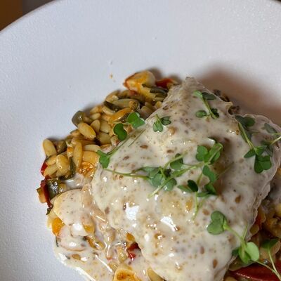 Филе судака с орзо в Джоли по цене 970 ₽